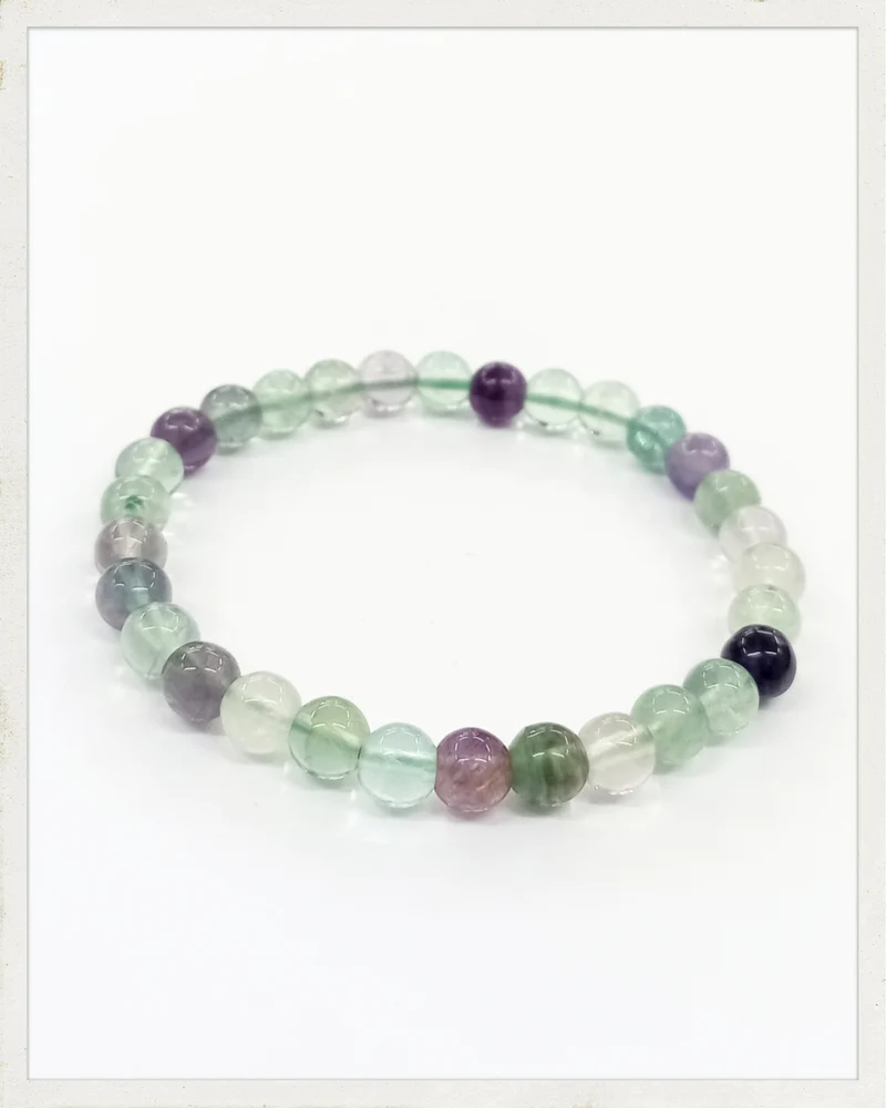 Pulsera de fluorita (Bola de 6 mm.) (EXCLUSIVO ONLINE)