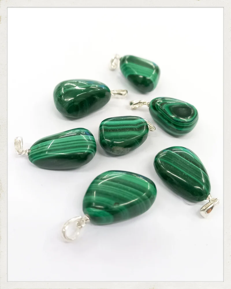 Colgante de malaquita y plata (EXCLUSIVO ONLINE)