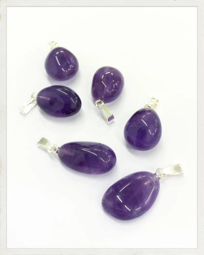 Colgante de amatista (Calidad EXTRA) y plata