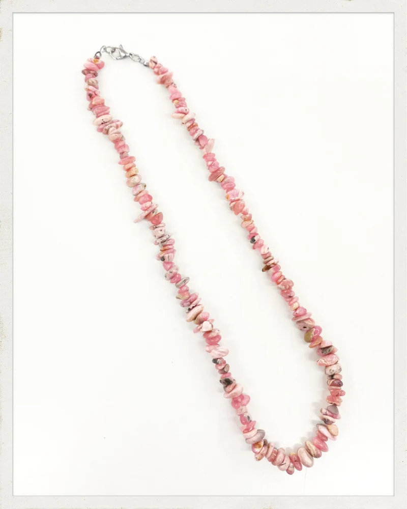 Collar de chips de rodocrosita (Calidad B)