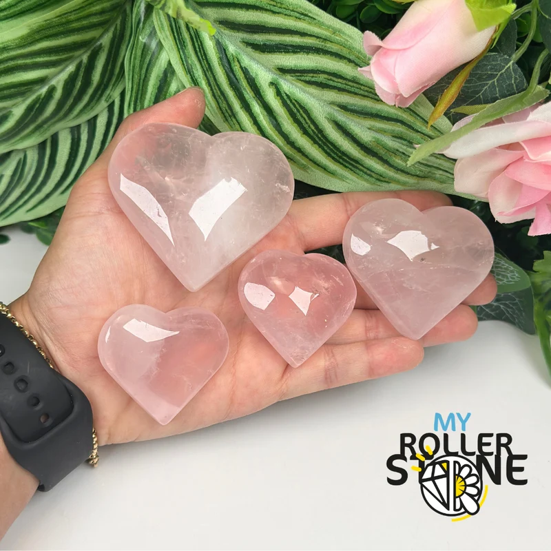 Corazón de cuarzo rosa