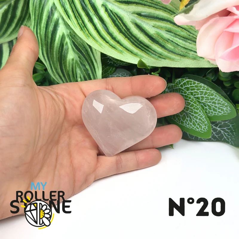 Corazón de cuarzo rosa