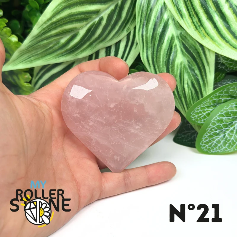 Corazón de cuarzo rosa