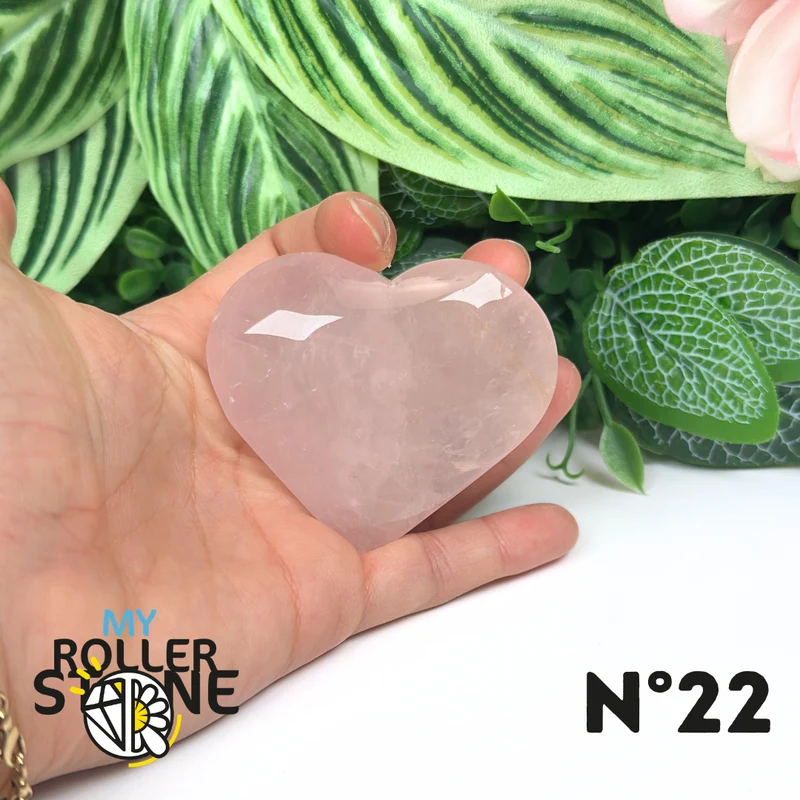 Corazón de cuarzo rosa
