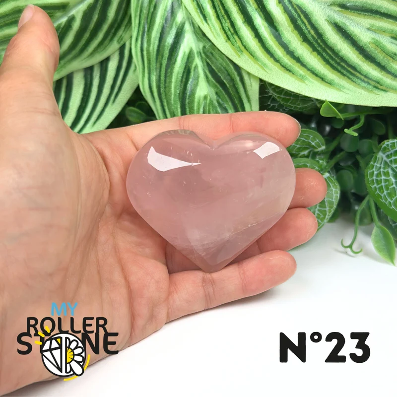 Corazón de cuarzo rosa