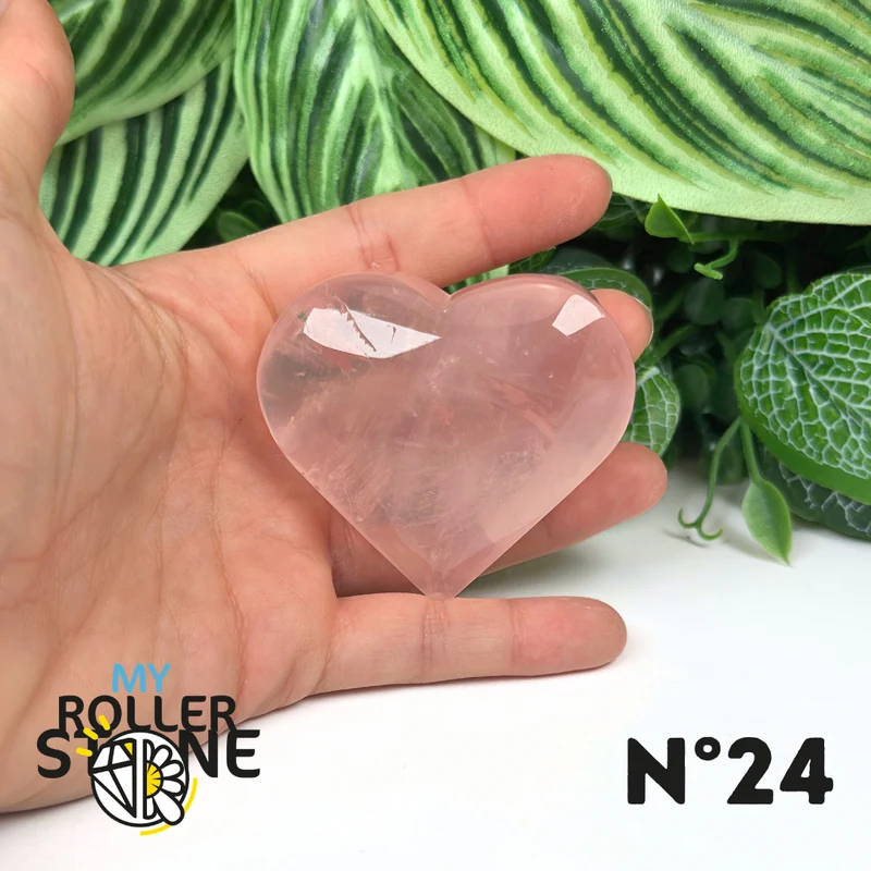 Corazón de cuarzo rosa
