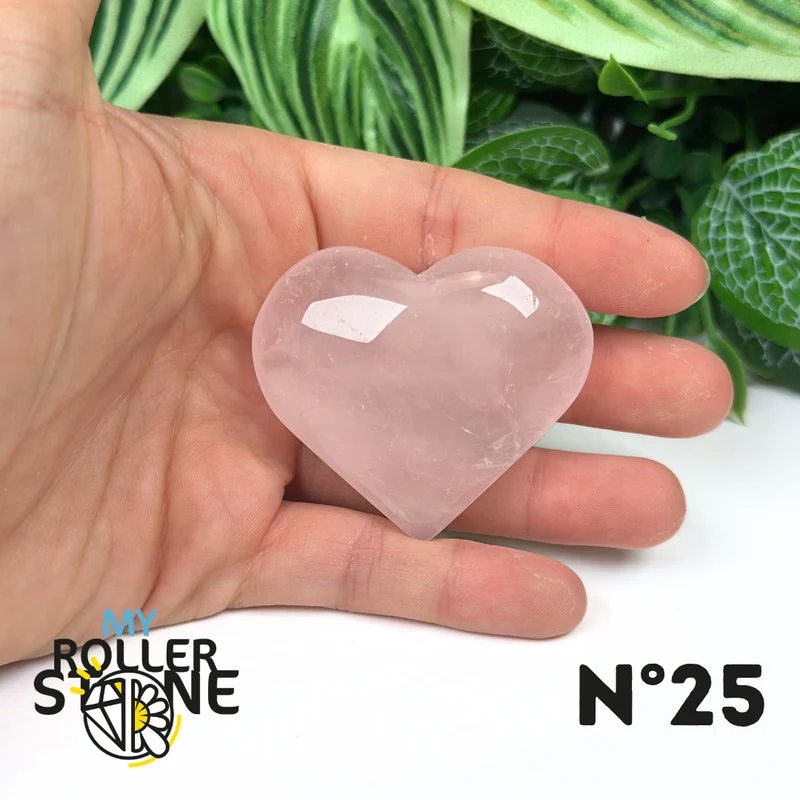 Corazón de cuarzo rosa