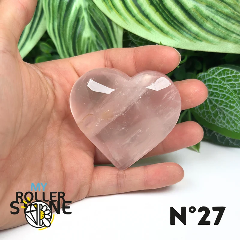 Corazón de cuarzo rosa