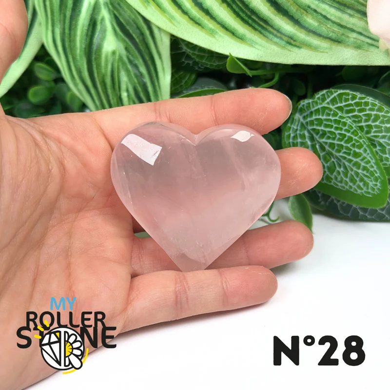 Corazón de cuarzo rosa