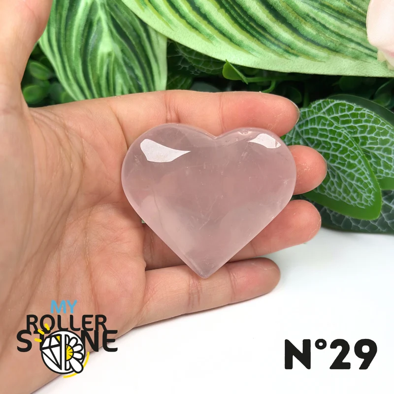 Corazón de cuarzo rosa
