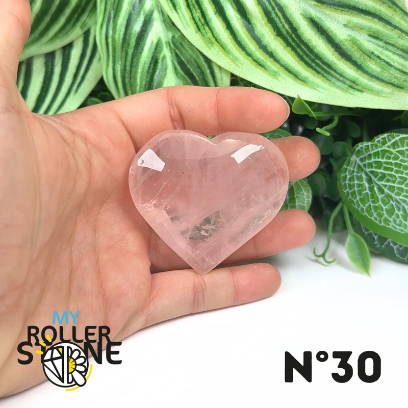 Corazón de cuarzo rosa