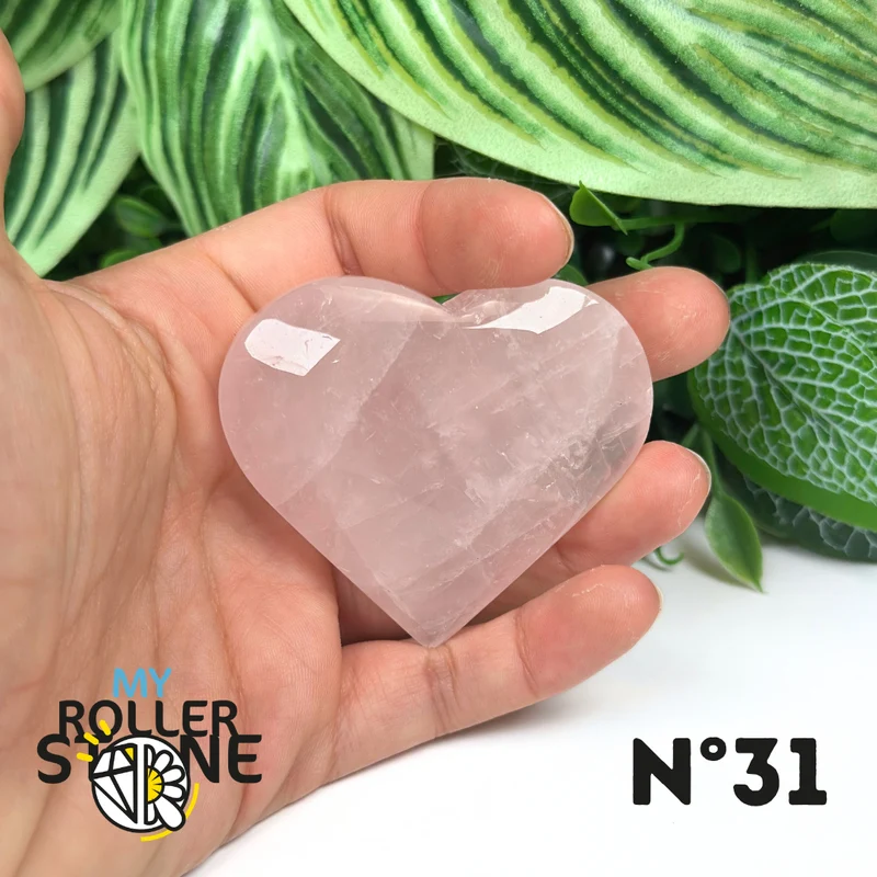 Corazón de cuarzo rosa