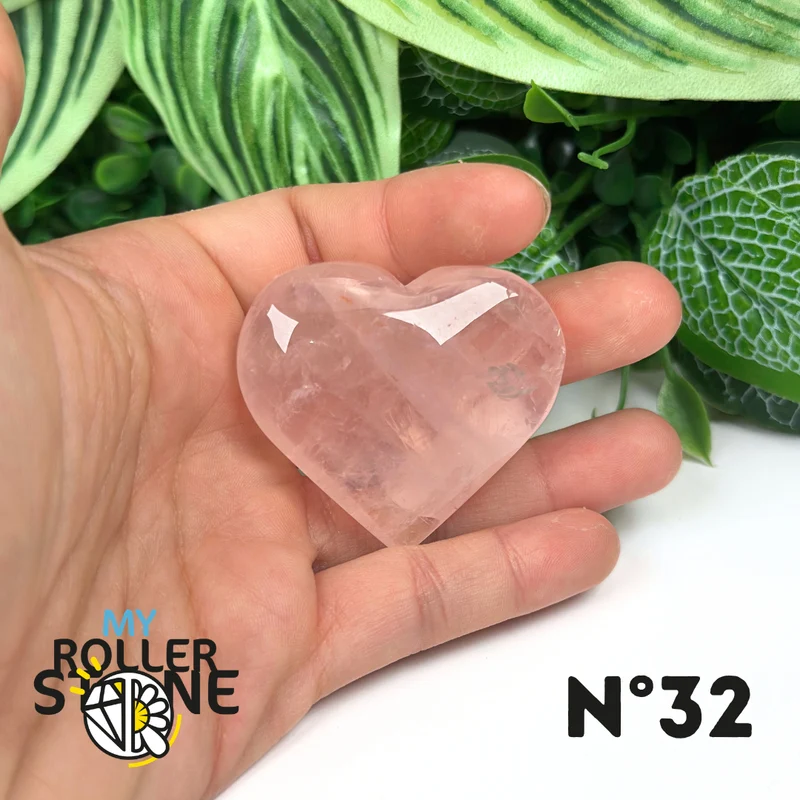 Corazón de cuarzo rosa