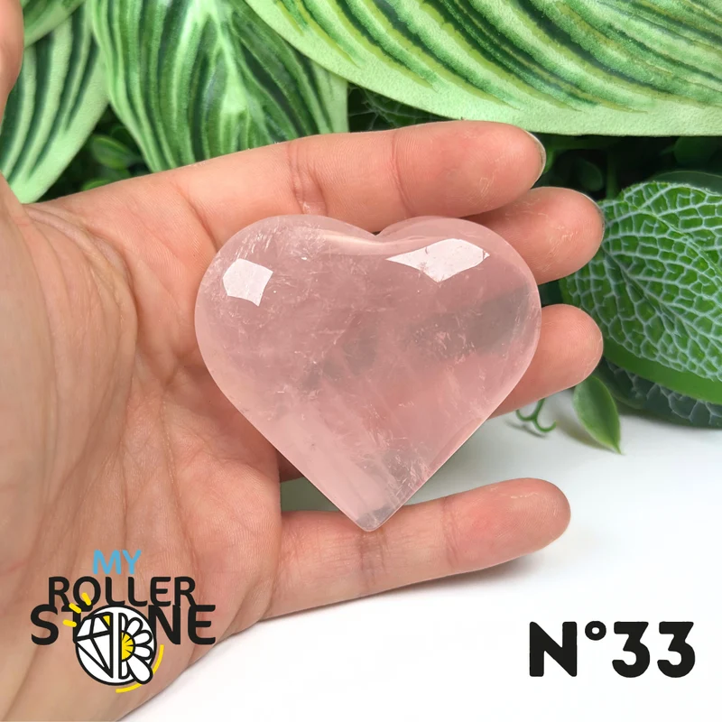Corazón de cuarzo rosa