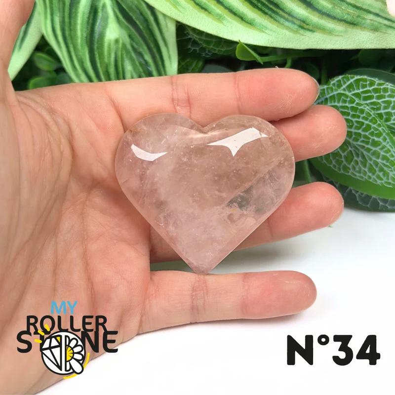 Corazón de cuarzo rosa
