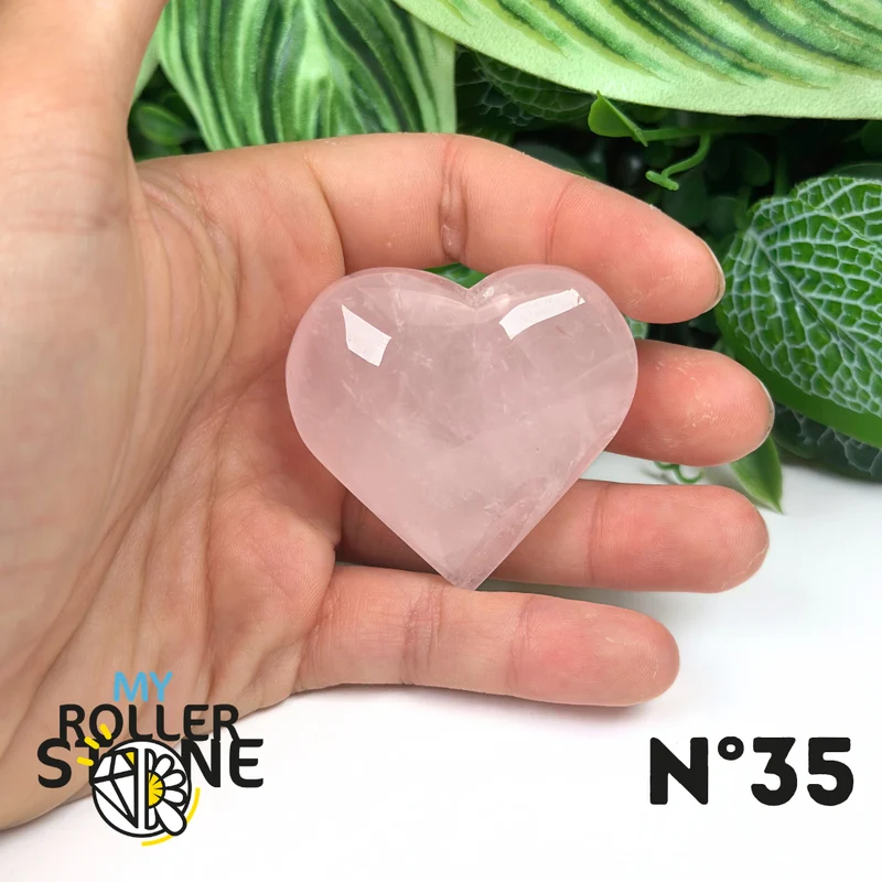 Corazón de cuarzo rosa