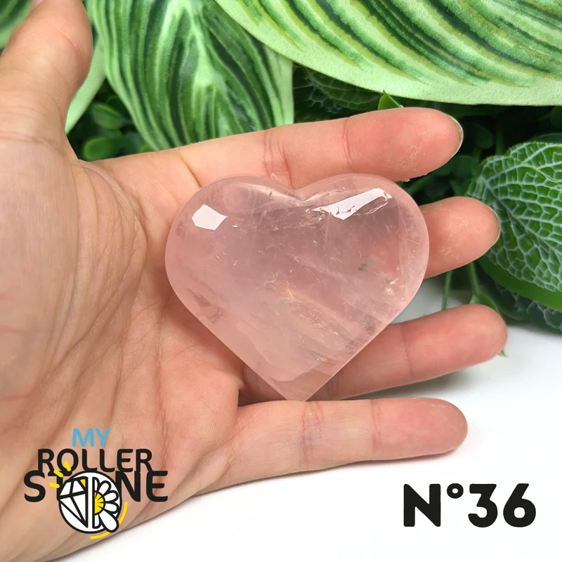 Corazón de cuarzo rosa
