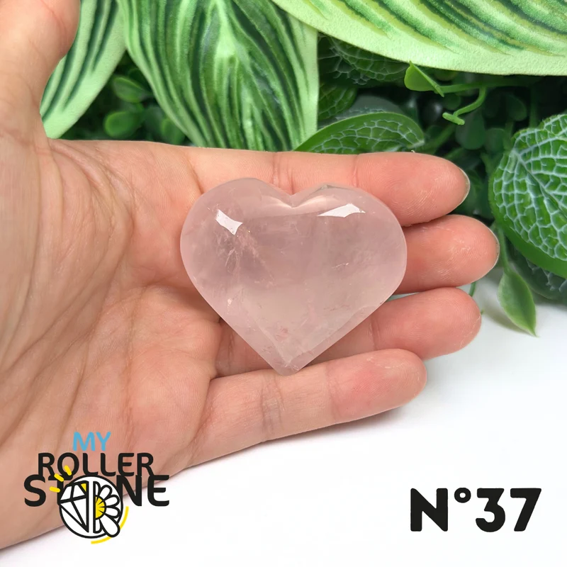 Corazón de cuarzo rosa