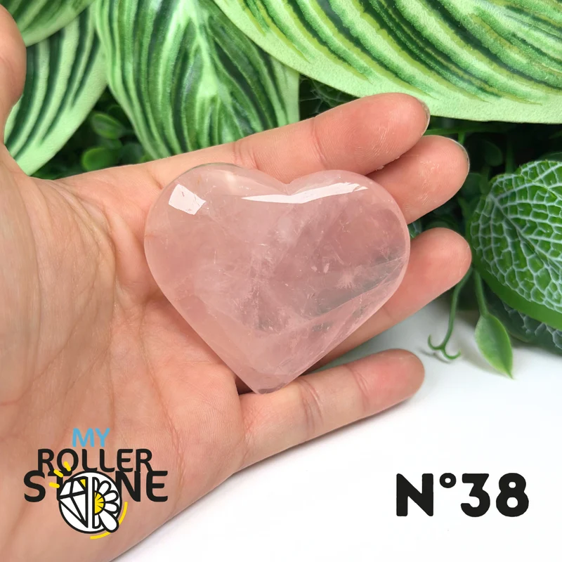 Corazón de cuarzo rosa