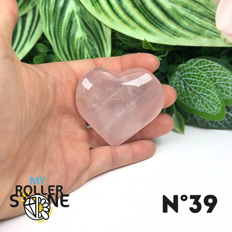 Corazón de cuarzo rosa