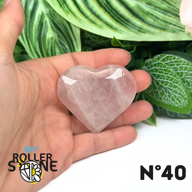 Corazón de cuarzo rosa