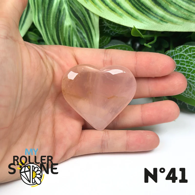 Corazón de cuarzo rosa