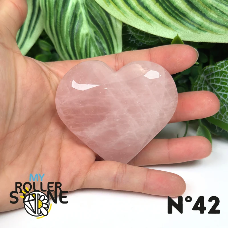 Corazón de cuarzo rosa