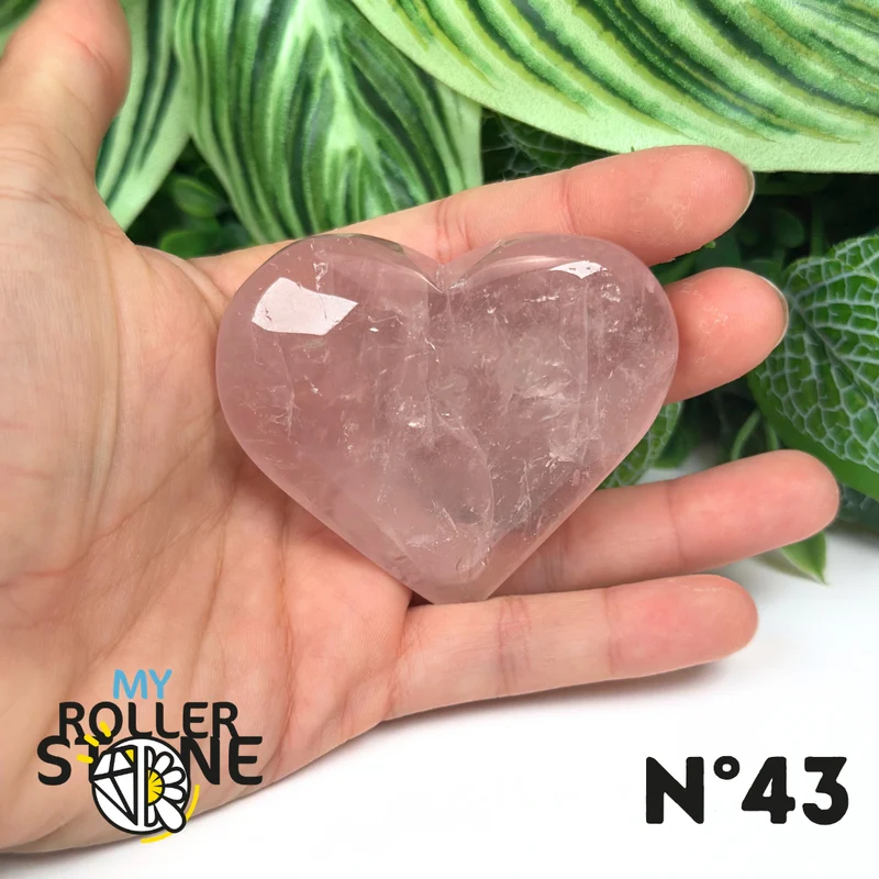 Corazón de cuarzo rosa