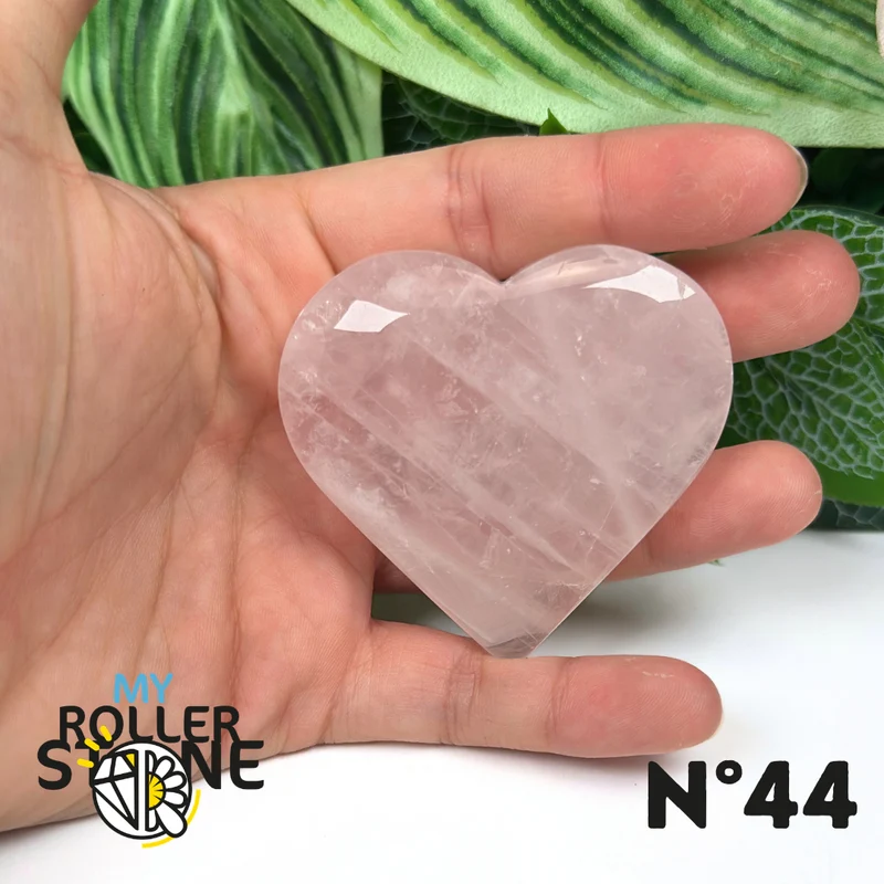Corazón de cuarzo rosa