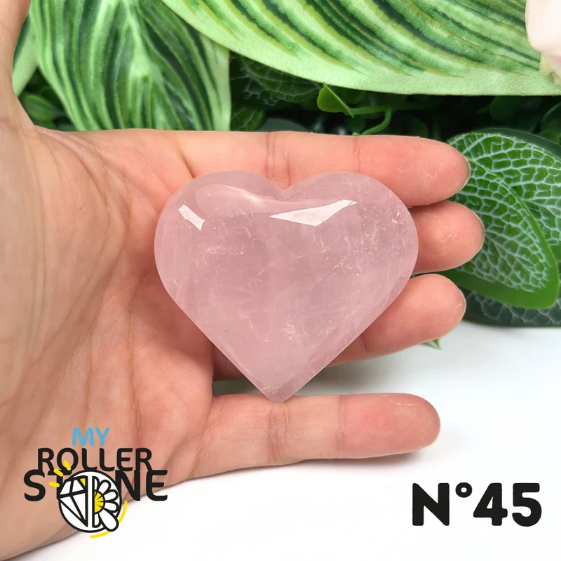 Corazón de cuarzo rosa