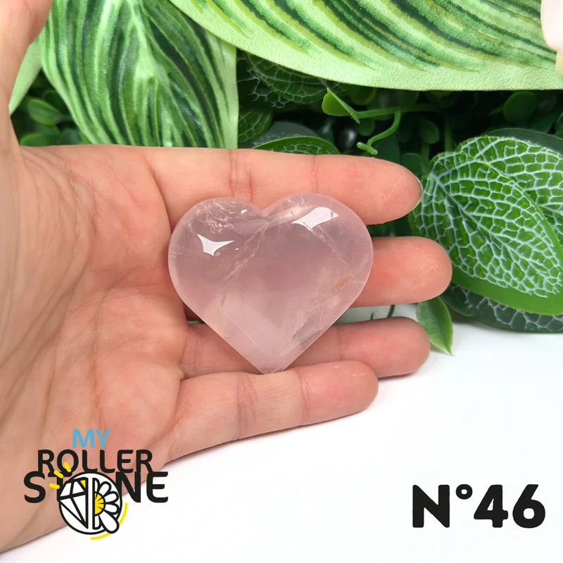 Corazón de cuarzo rosa