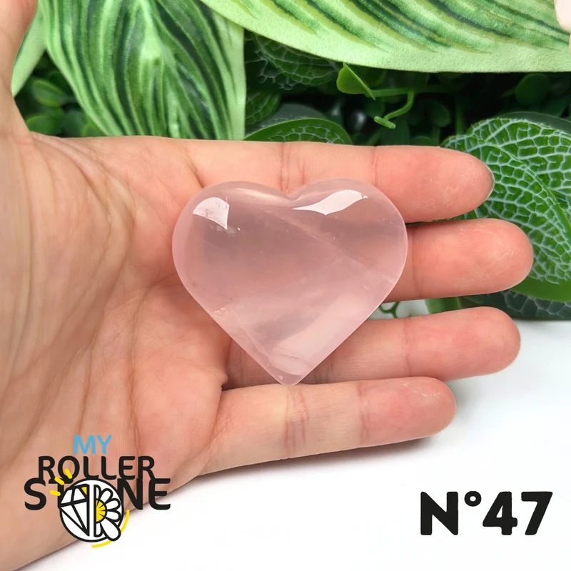 Corazón de cuarzo rosa