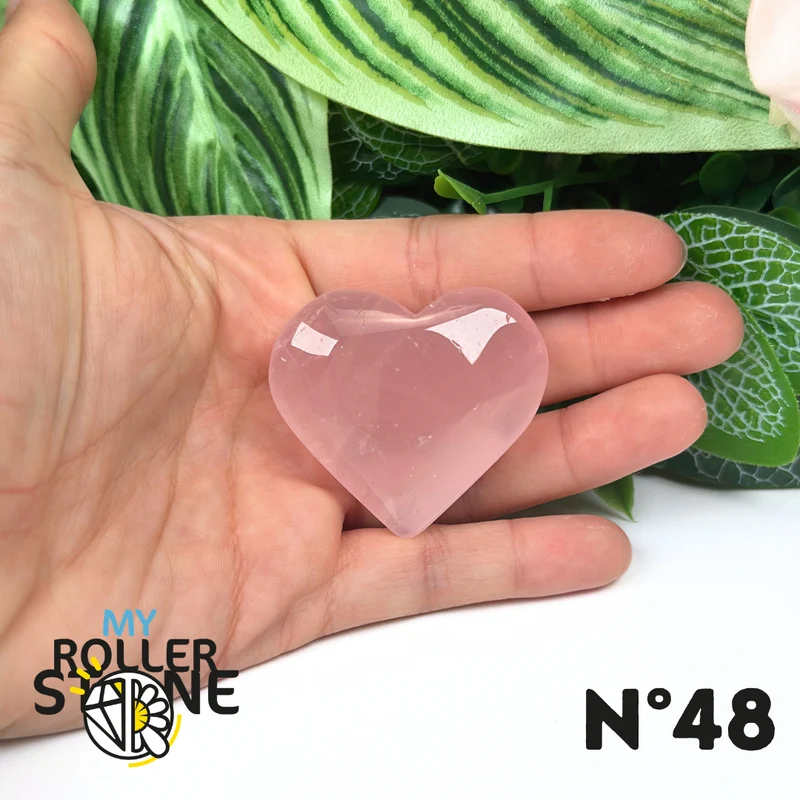 Corazón de cuarzo rosa