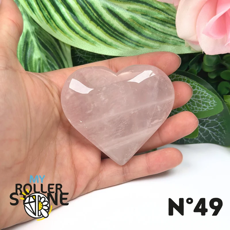 Corazón de cuarzo rosa