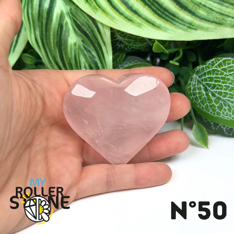 Corazón de cuarzo rosa