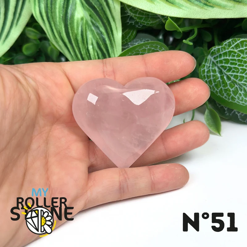 Corazón de cuarzo rosa