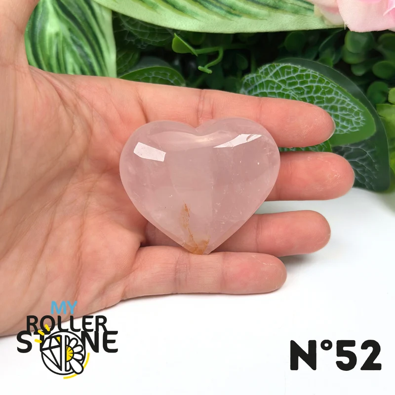 Corazón de cuarzo rosa