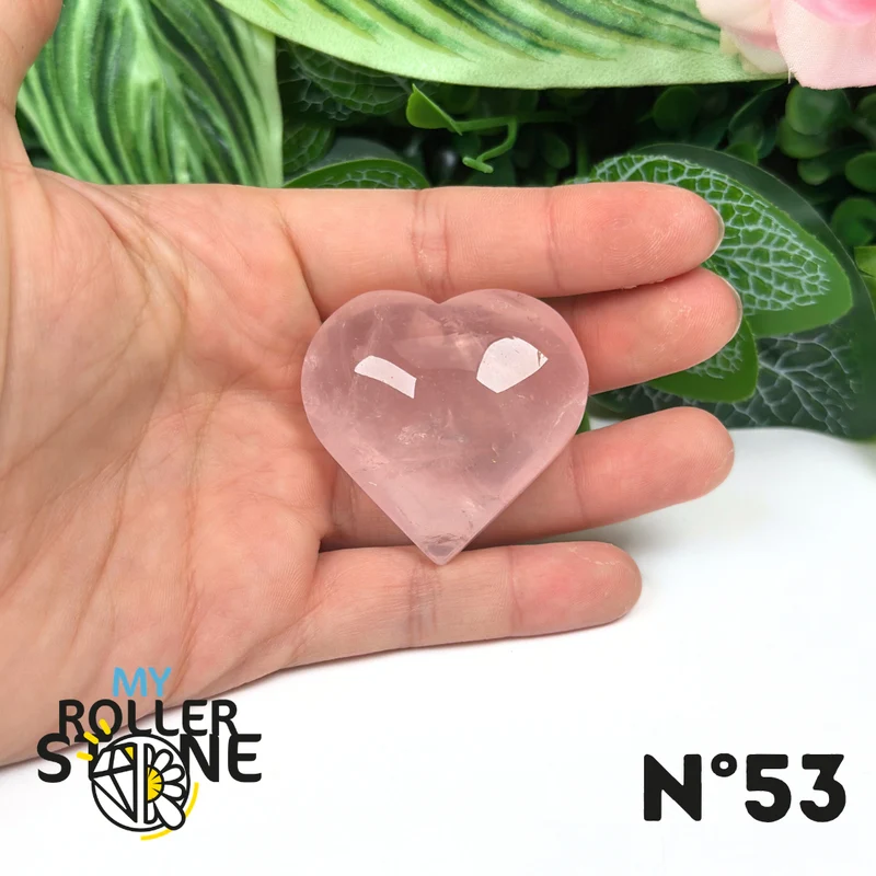 Corazón de cuarzo rosa