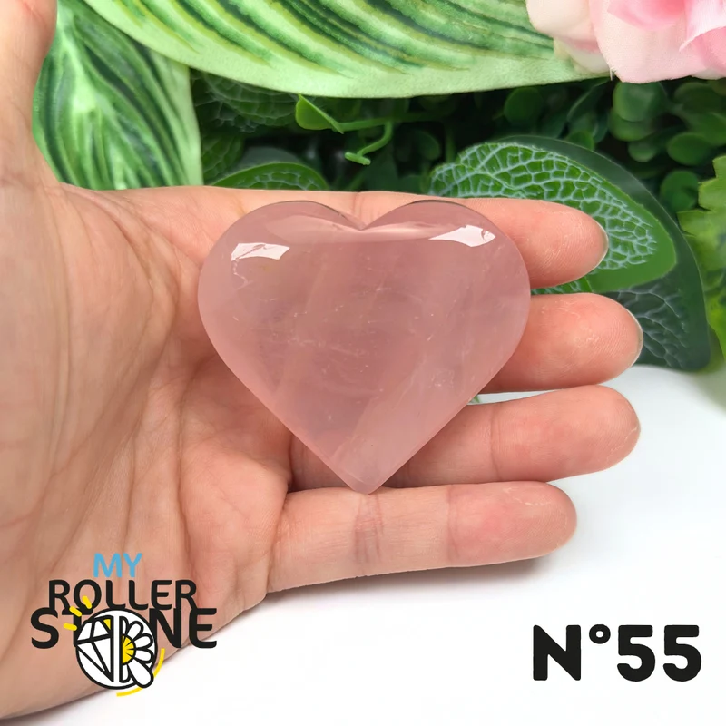 Corazón de cuarzo rosa