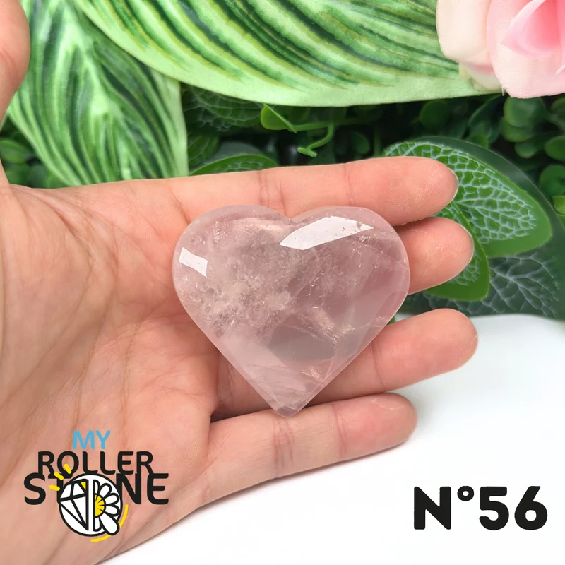 Corazón de cuarzo rosa