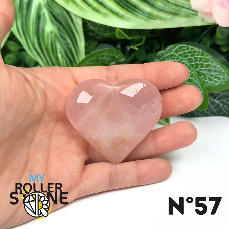 Corazón de cuarzo rosa