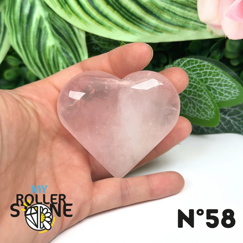 Corazón de cuarzo rosa