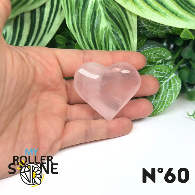 Corazón de cuarzo rosa