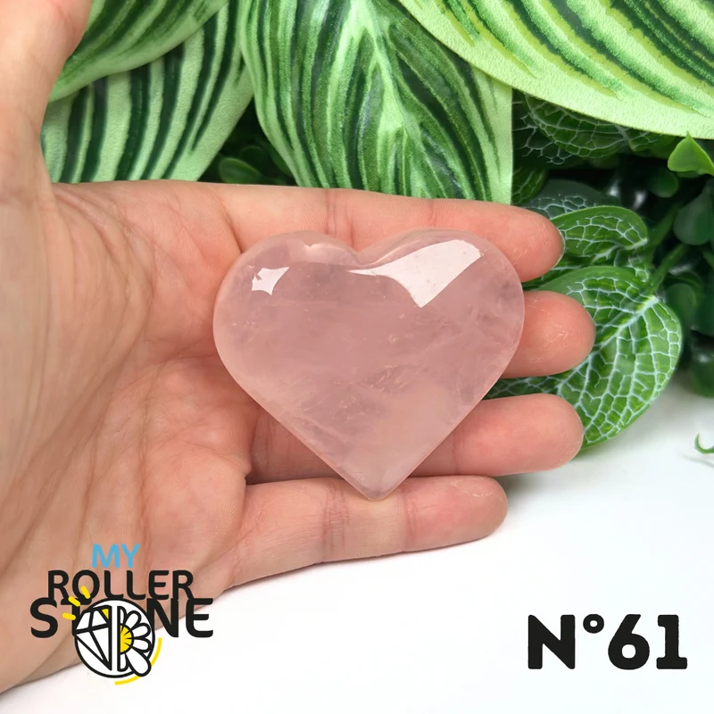 Corazón de cuarzo rosa