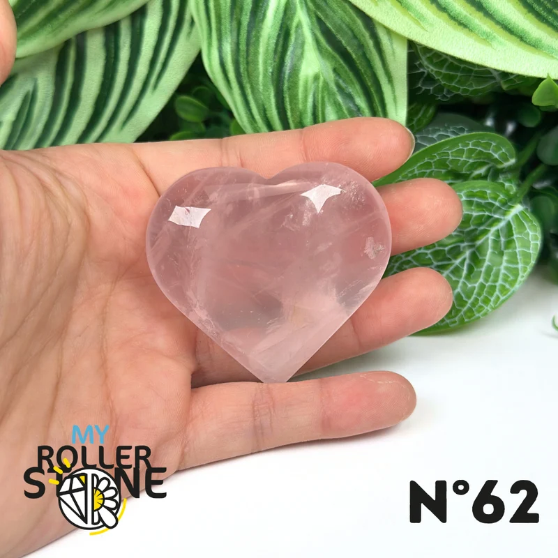 Corazón de cuarzo rosa