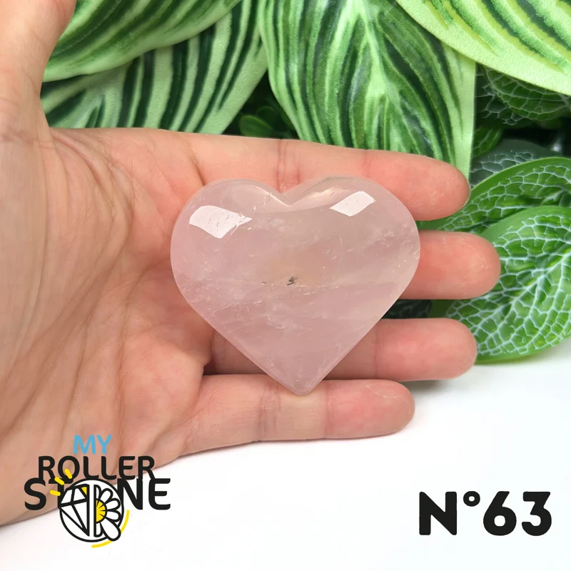 Corazón de cuarzo rosa