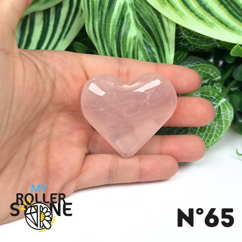 Corazón de cuarzo rosa