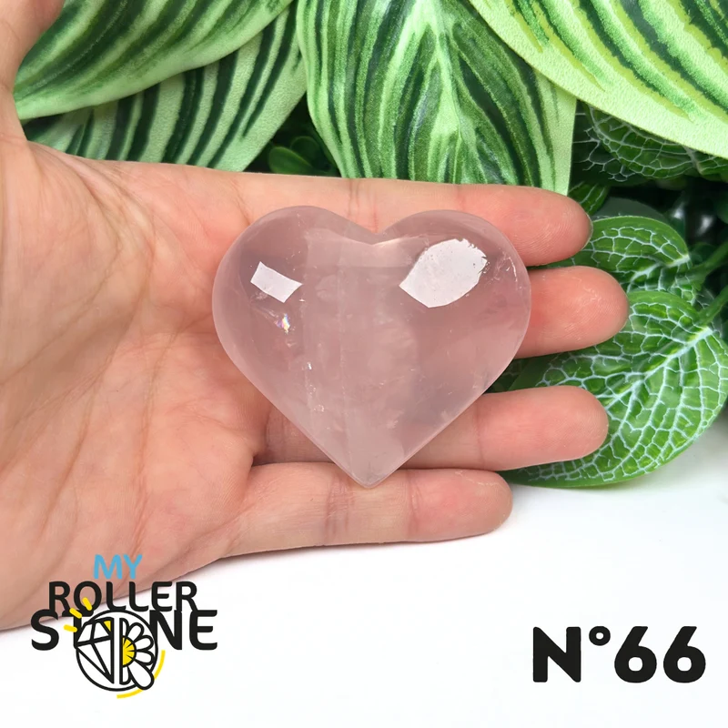 Corazón de cuarzo rosa