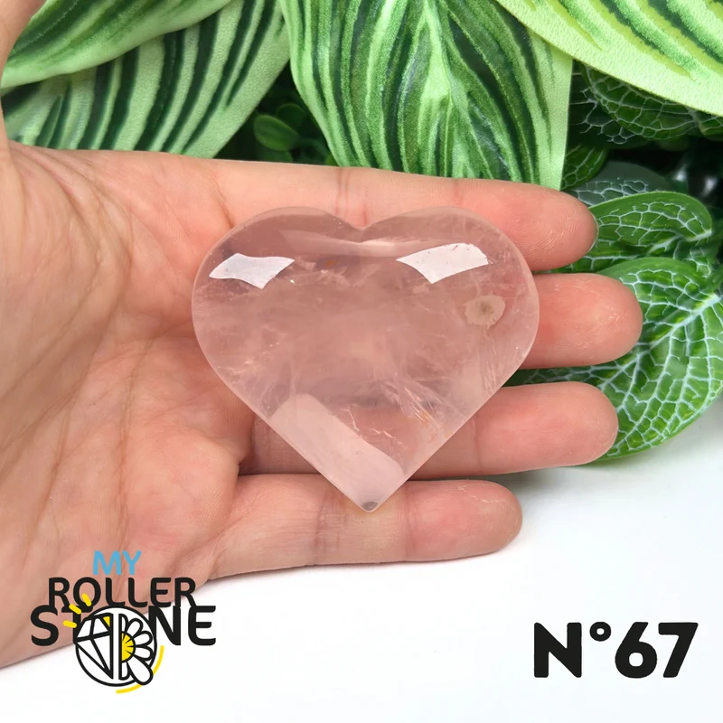 Corazón de cuarzo rosa