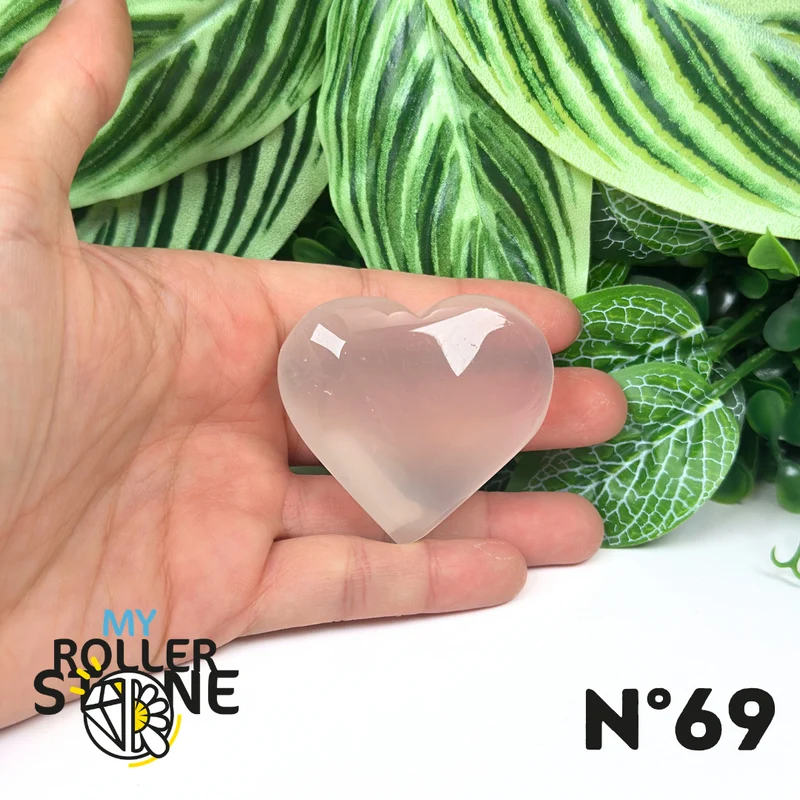 Corazón de cuarzo rosa